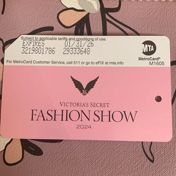 2024 VICTORIA SECRET Fashion Show NYC MetroCard - Picture 5 of 6